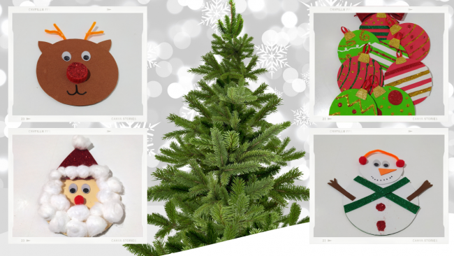 Manualidades navideñas con cds