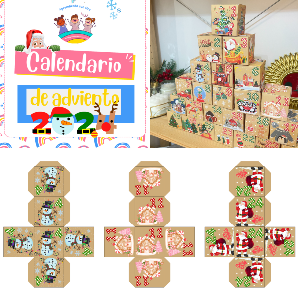 Moldes para hacer calendario de adviento en casa