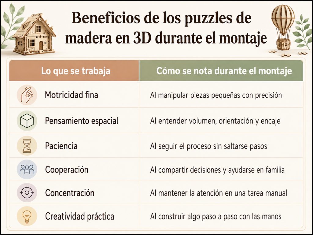 Puzzles de madera en 3D